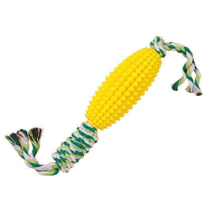 Corn Knot Rope Dog Chew Toy — Teeth Cleaning & Tug Play