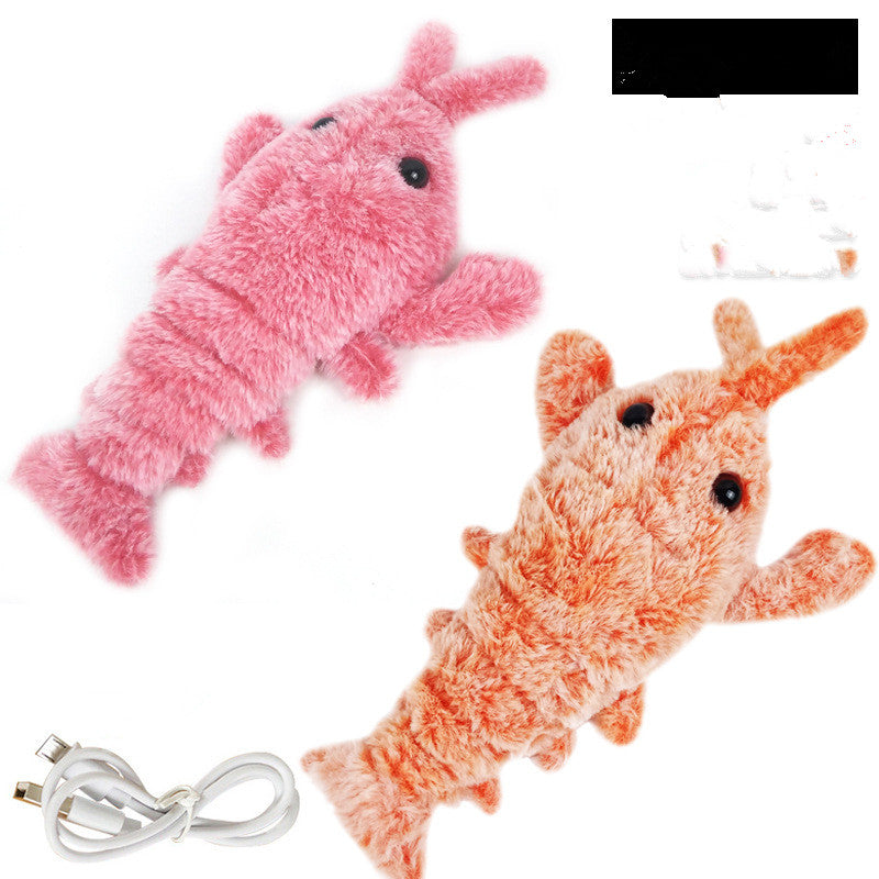 Electric Jumping Lobster Cat Toy — USB Rechargeable Plush