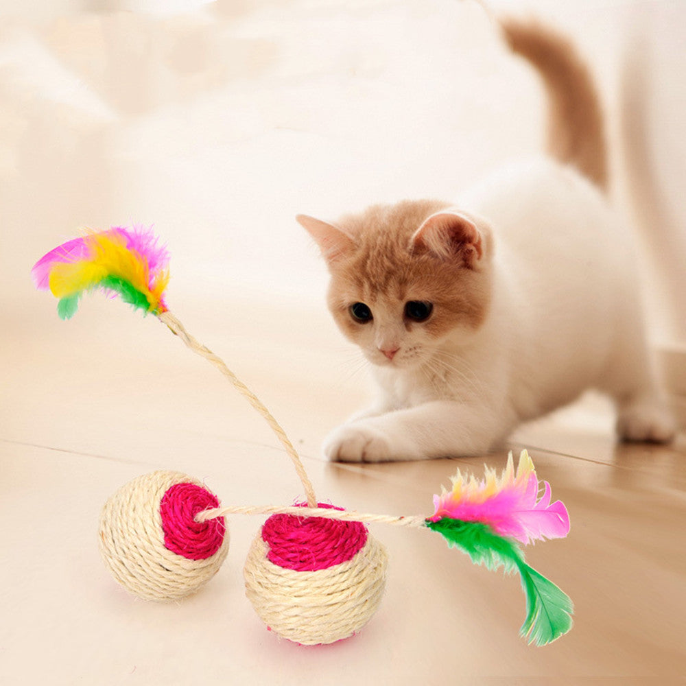 Sisal Feather Shuttlecock Cat Toy