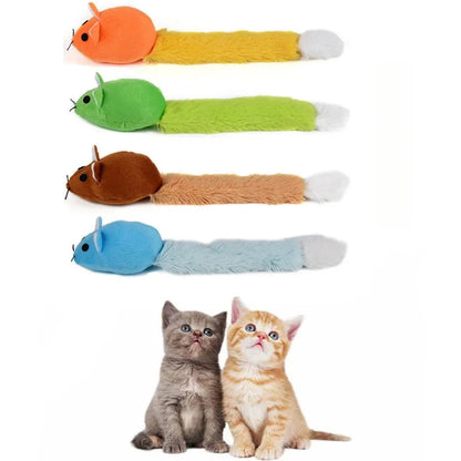 Long Tail Plush Mouse Cat Toy with Catnip