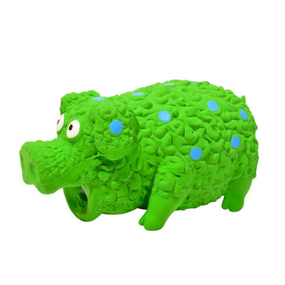 Latex Curly Pig Squeaky Dog Toy — Bite-Resistant Molar Toy