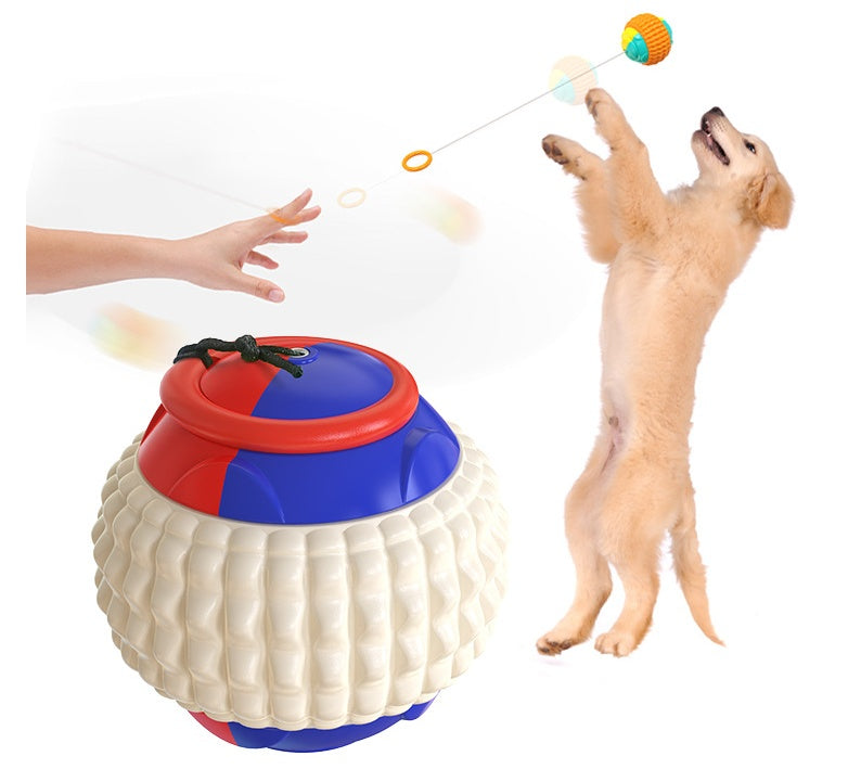 Retractable Throw & Dental Chew Ball for Dogs