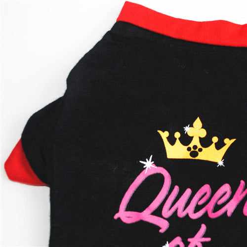 Printed Breathable Dog T-Shirt — Black
