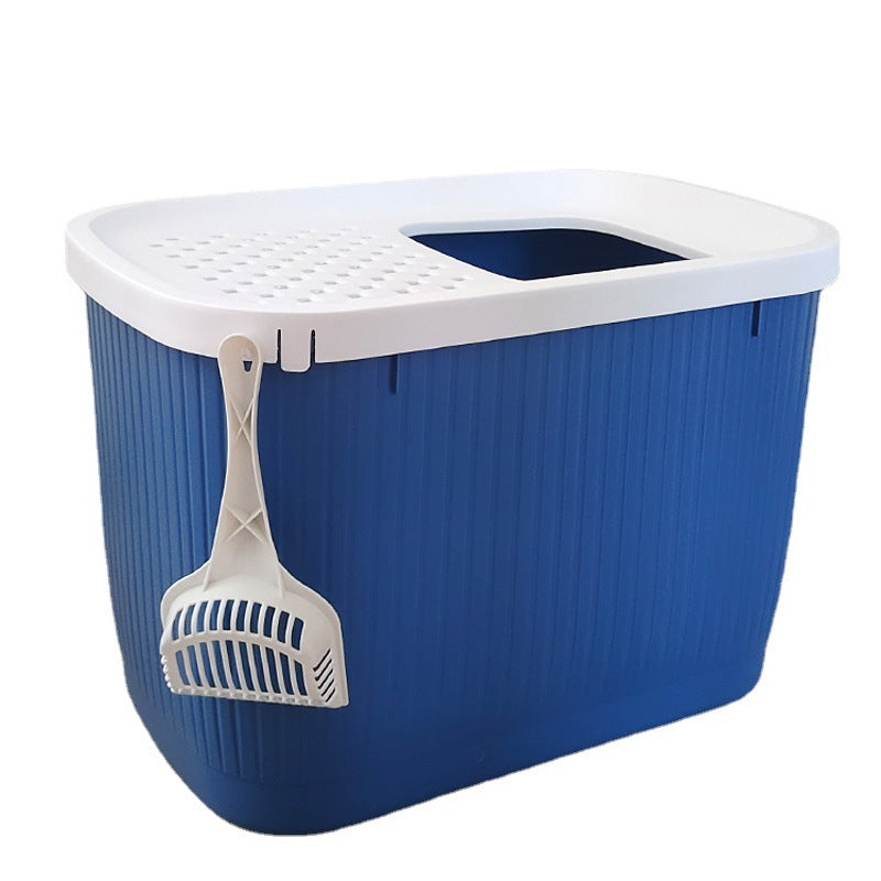 Fully Enclosed Top-Entry Cat Litter Box - Oversized