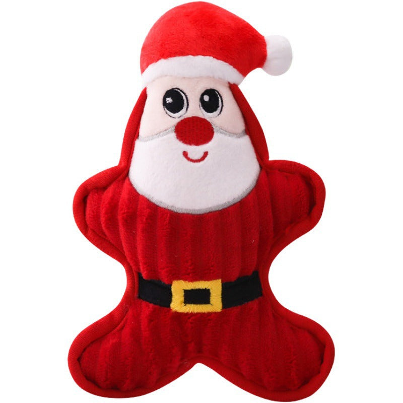 Christmas Plush Squeaky Dog Toy — Bite-Resistant Festive Fun