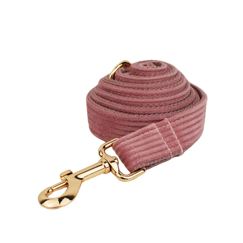 Corduroy Pet Collar & Lead Set