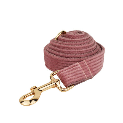 Corduroy Pet Collar & Lead Set