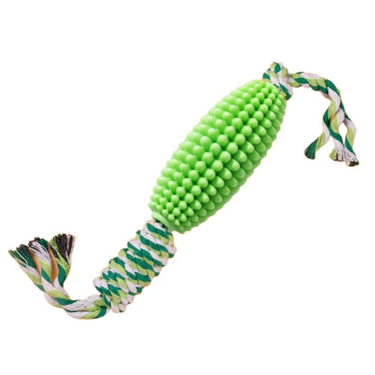 Corn Knot Rope Dog Chew Toy — Teeth Cleaning & Tug Play