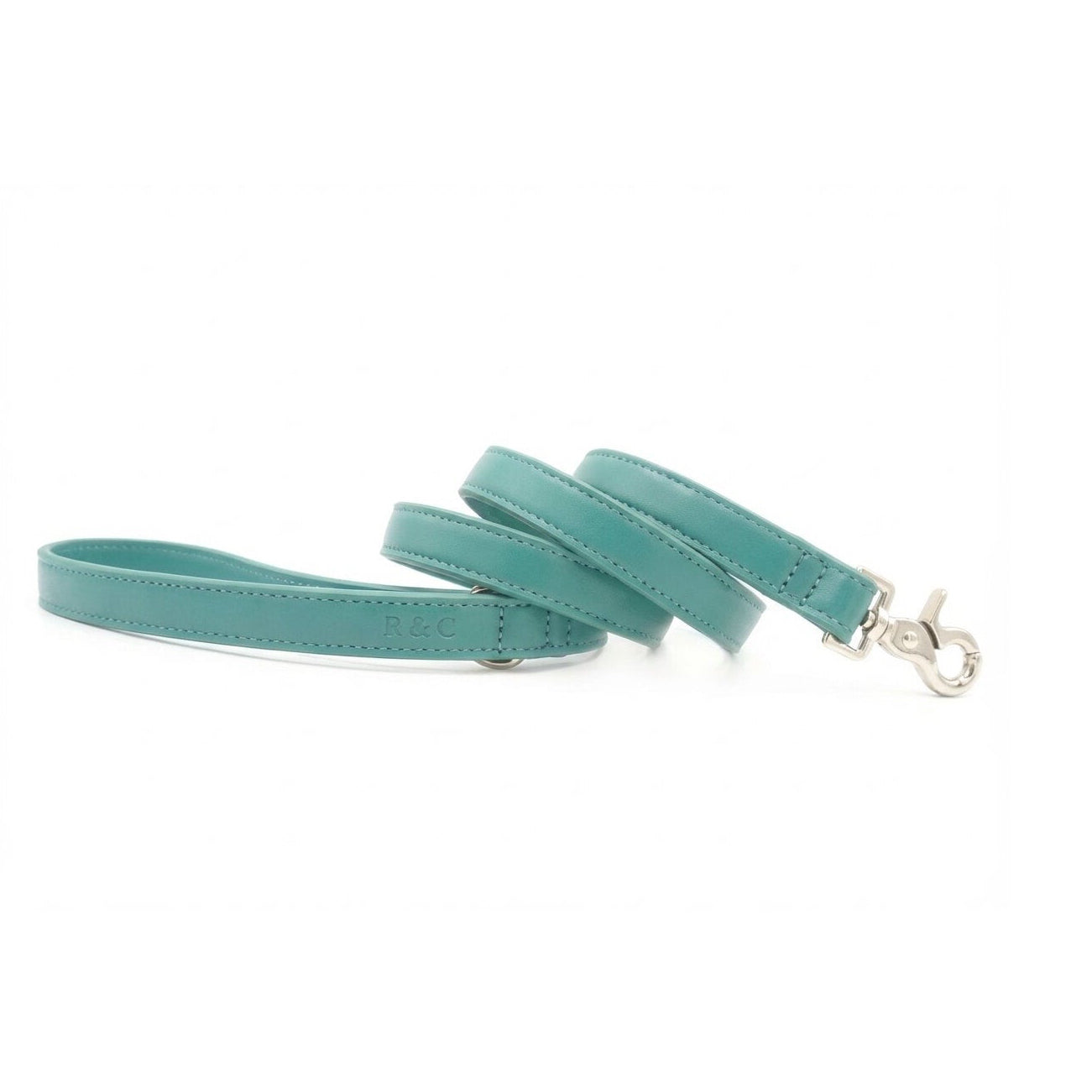 Duck Egg Blue Leather Dog Lead