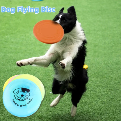 Silicone Flying Disc Dog & Cat Toy — Bite-Resistant Frisbee