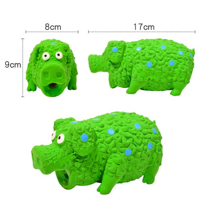 Latex Curly Pig Squeaky Dog Toy — Bite-Resistant Molar Toy
