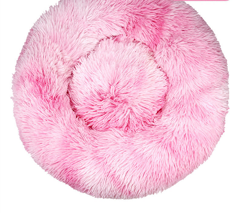Tie-Dye Plush Round Pet Kennel