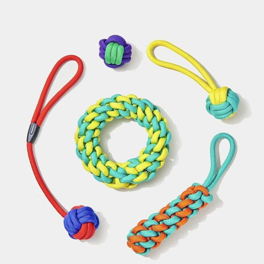 Cotton Rope Knot Pet Toy Set — Bite-Resistant Teeth Grinding