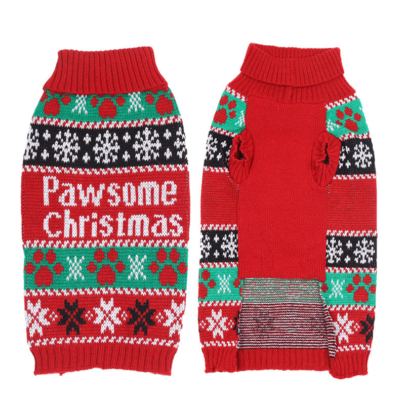 Winter Knit Dog Sweater