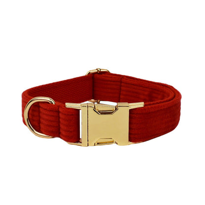 Corduroy Pet Collar & Lead Set