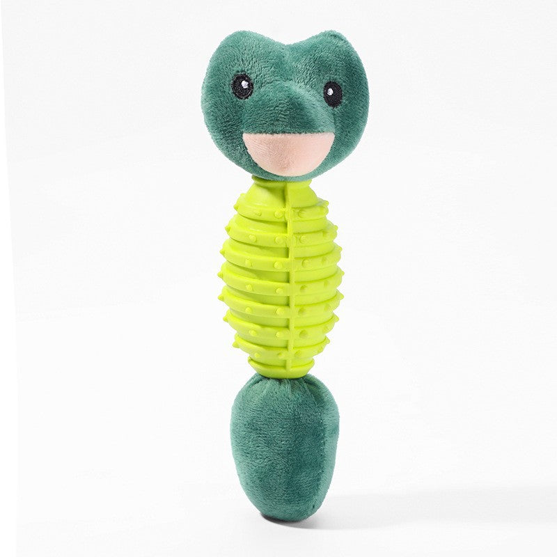 Plush Animal Squeaky Dog Toy — Mixed Texture Chew & Cuddle