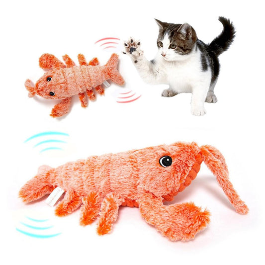 Electric Jumping Lobster Cat Toy — USB Rechargeable Plush