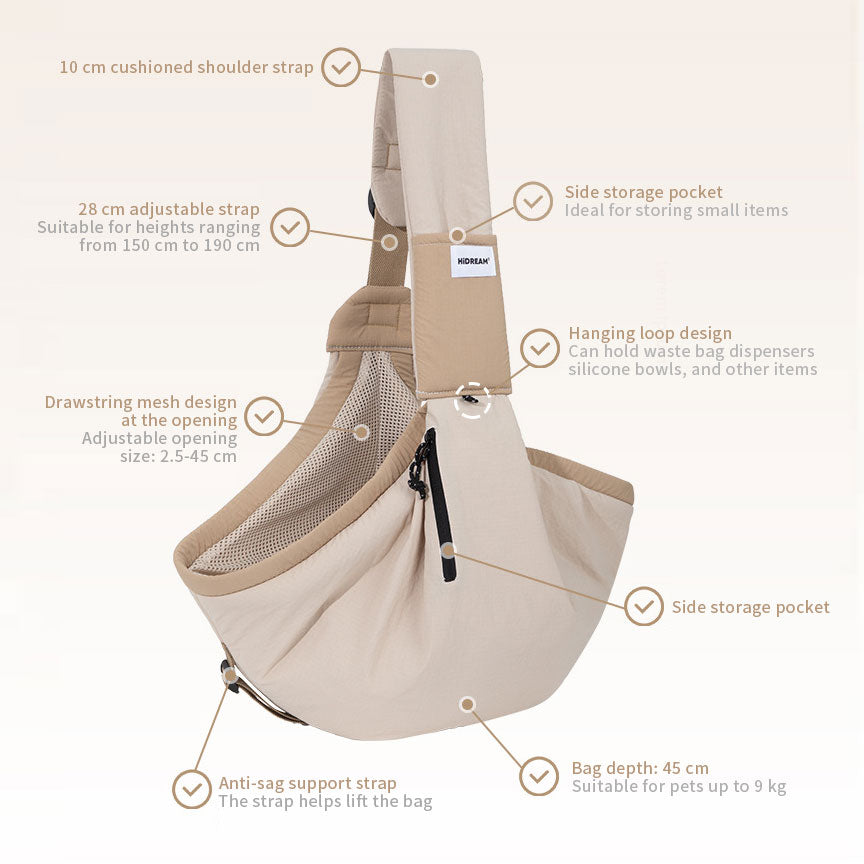 Portable Crossbody Pet Sling Carrier Bag