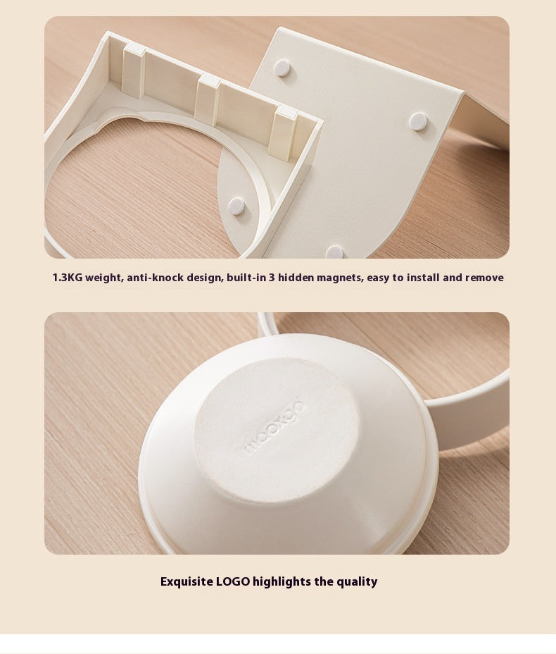 Elevated Ceramic Cat Bowl — Tilted Design for Cervical Health