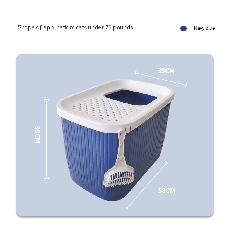 Fully Enclosed Top-Entry Cat Litter Box - Oversized