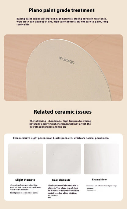 Elevated Ceramic Cat Bowl — Tilted Design for Cervical Health