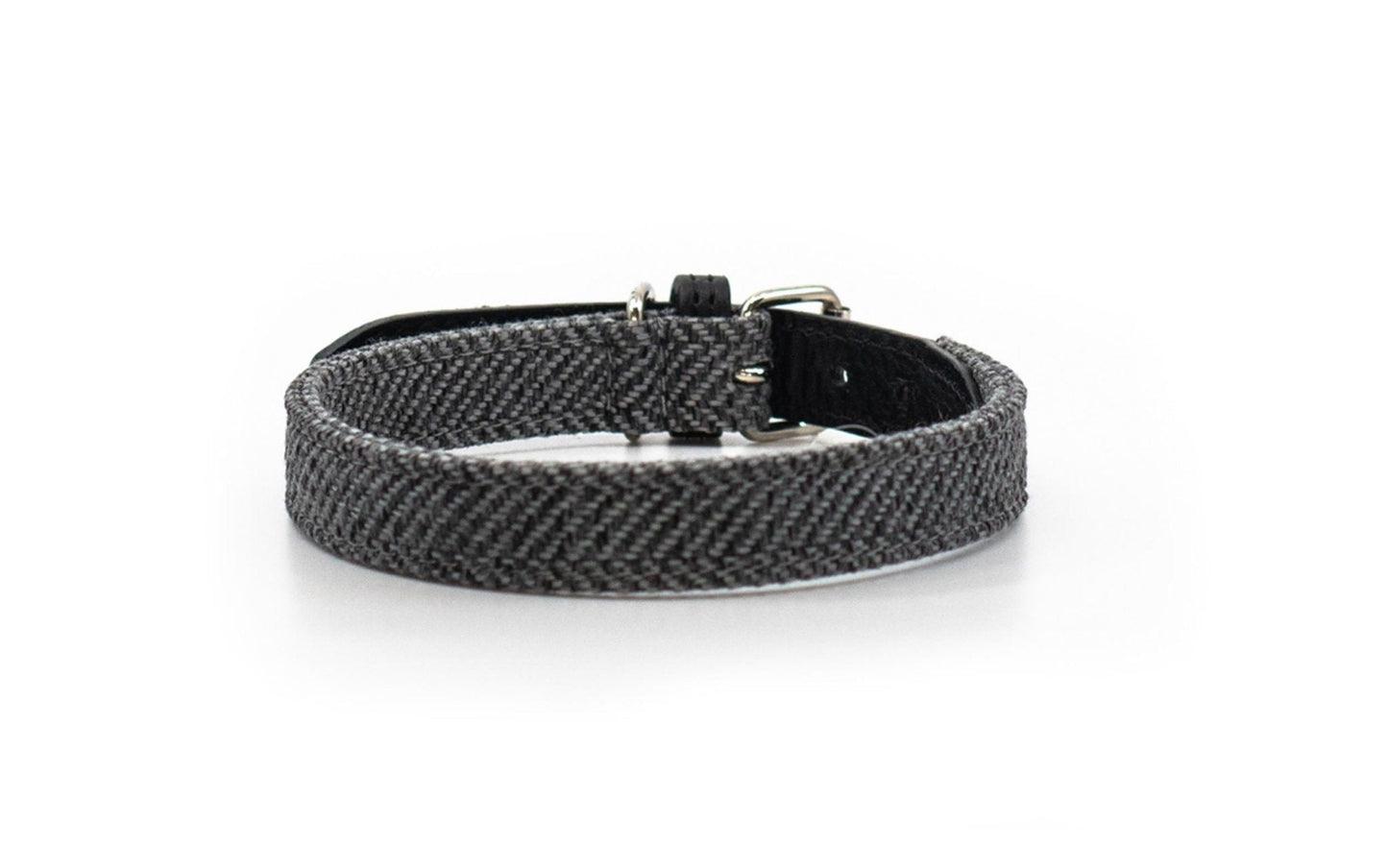 Herringbone & Leather Collar - Balmoral