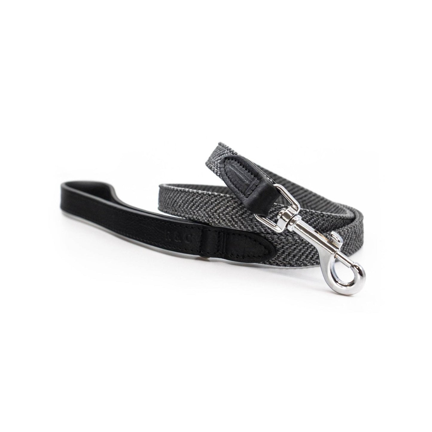 Herringbone & Leather Lead - Balmoral