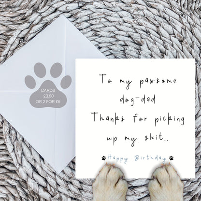 To my pawsome dog-dad card