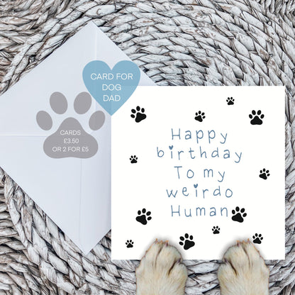 Weirdo Human card - blue