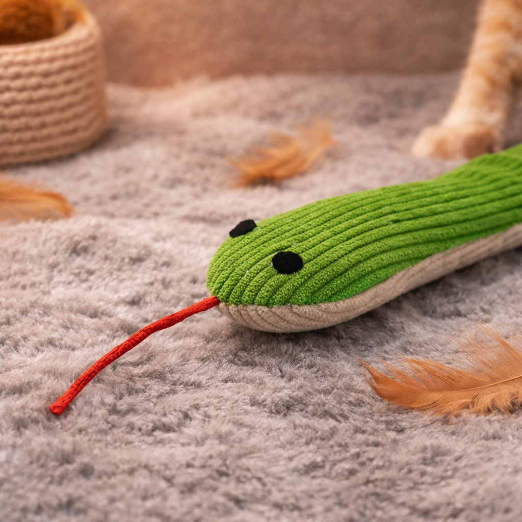 Cat Toy Snake Interactive Kick Toy for Indoor Cats - 37 cm