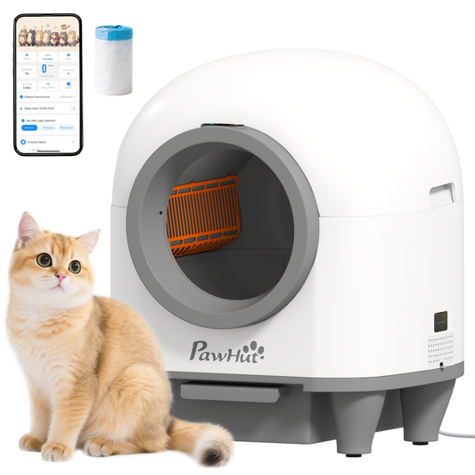 PawHut 80L Self-Cleaning Cat Litter Box with App Control