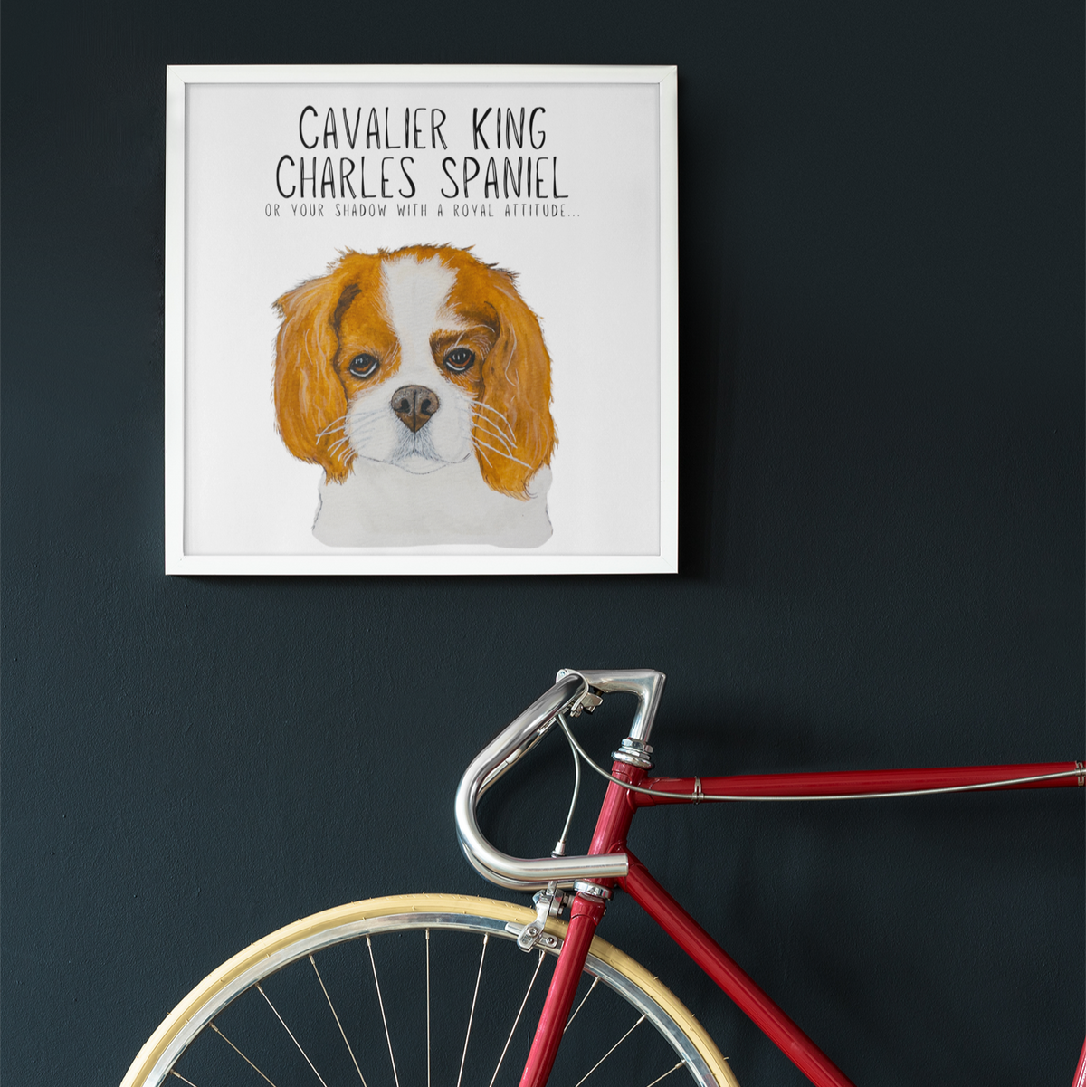 The Regal Shadow: Cavalier King Charles Spaniel Giclée Art Print
