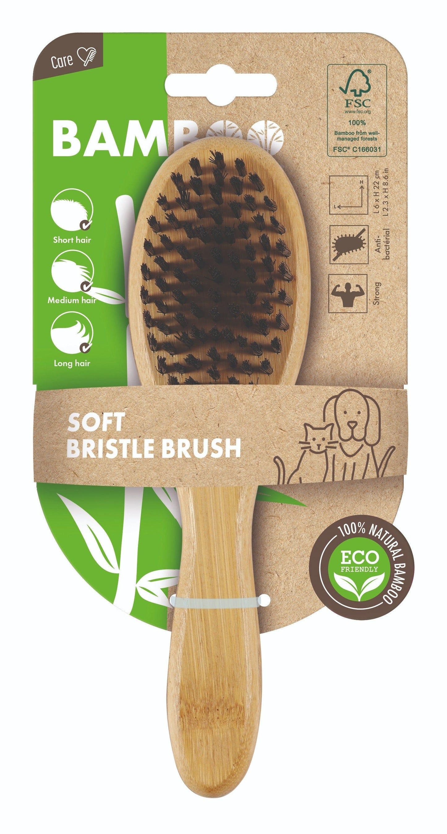 M-PETS Bamboo Soft Bristle Brush