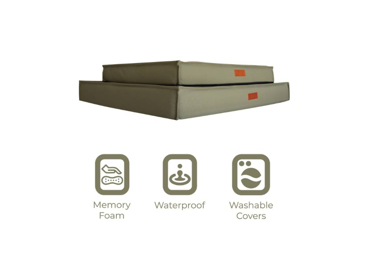 Waterproof & Memory Foam Dog Bed With Removable Covers | Henley
