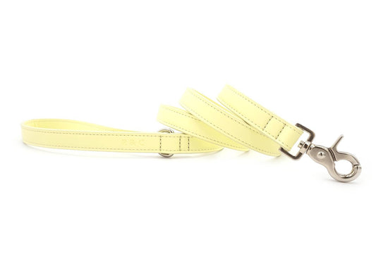 Yellow Leather Dog Lead
