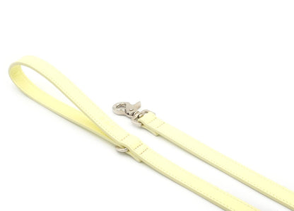 Yellow Leather Dog Lead